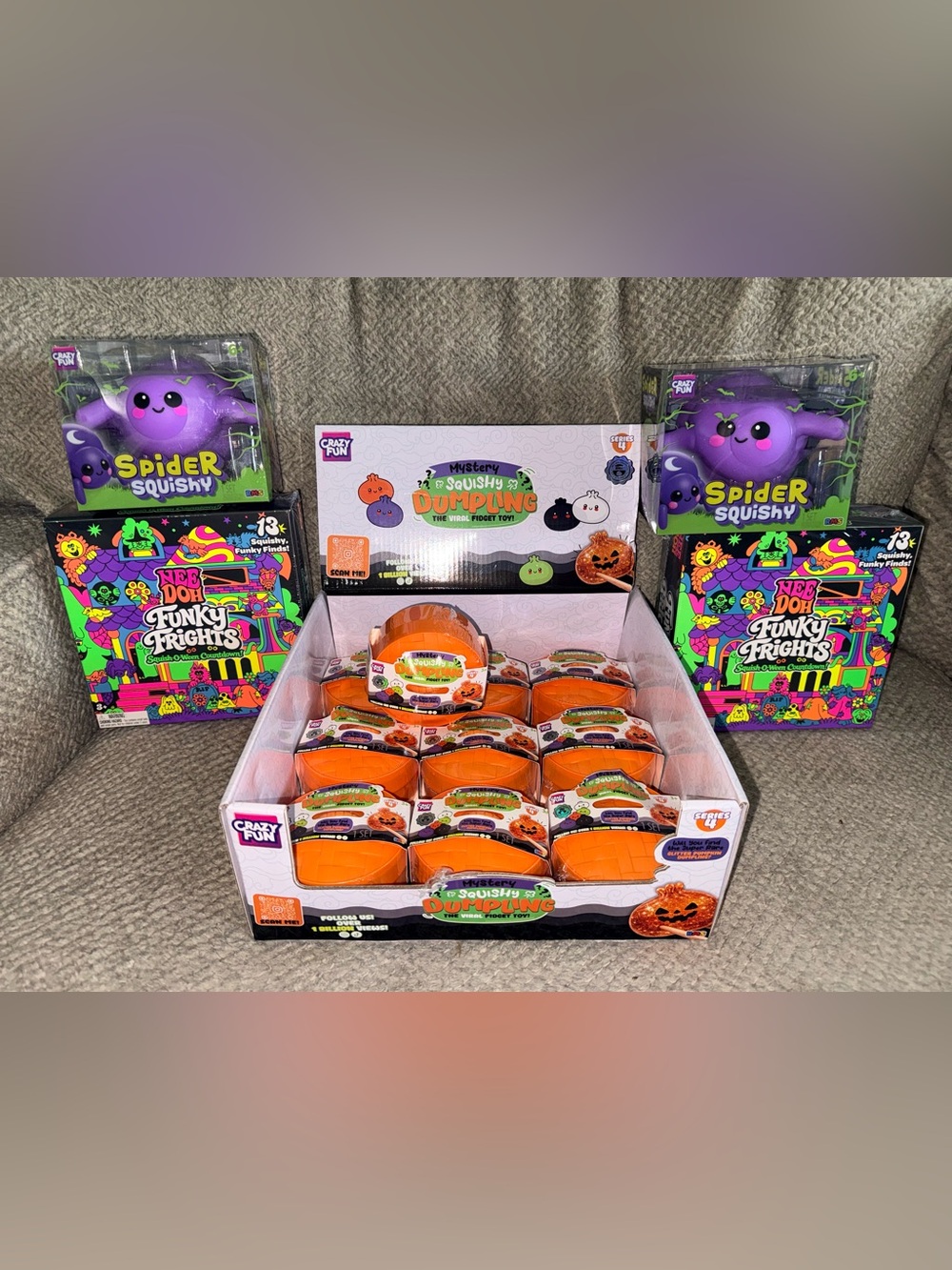 Needoh Halloween Advent  Bundle Squishy Spider Crazy Fun Mystery Dumplings 10